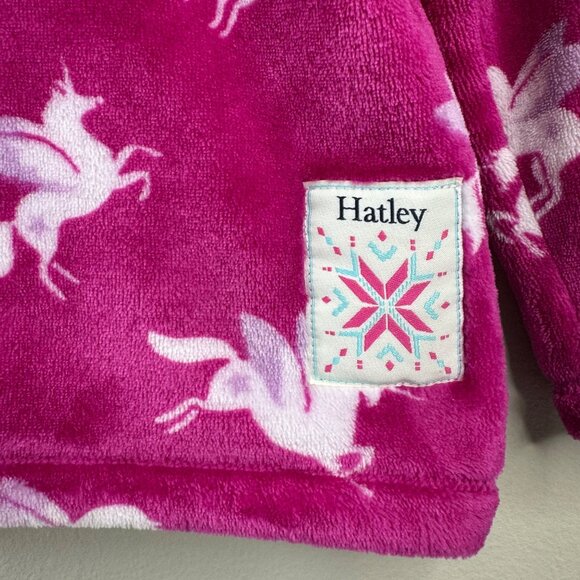 HATLEY Unicorn Fleece Jacket Girls 4T 4 Pink Soft Full Zip-Up Toddler Jacket EUC - Picture 6 of 9